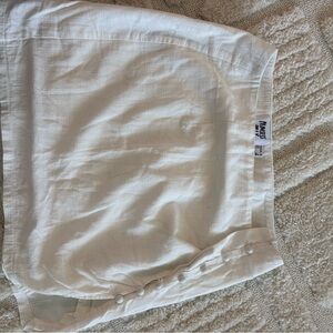 White Button-Front Skirt